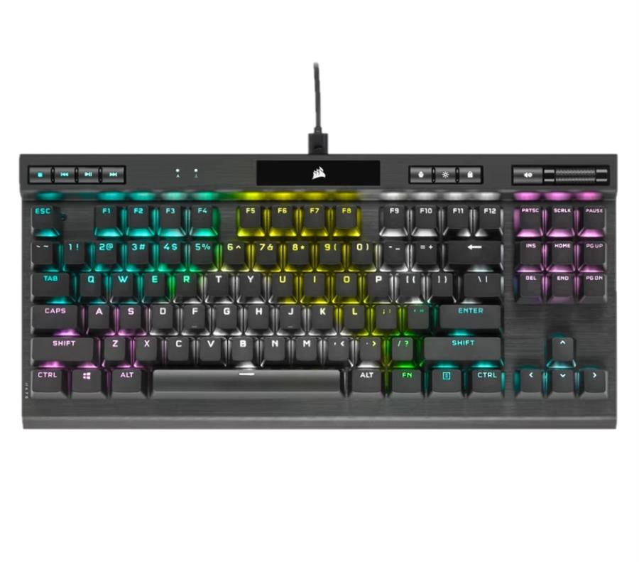 Teclado Gamer Corsair K70 RGB TKL Champion Series con teclas PBT Double Shot Pro