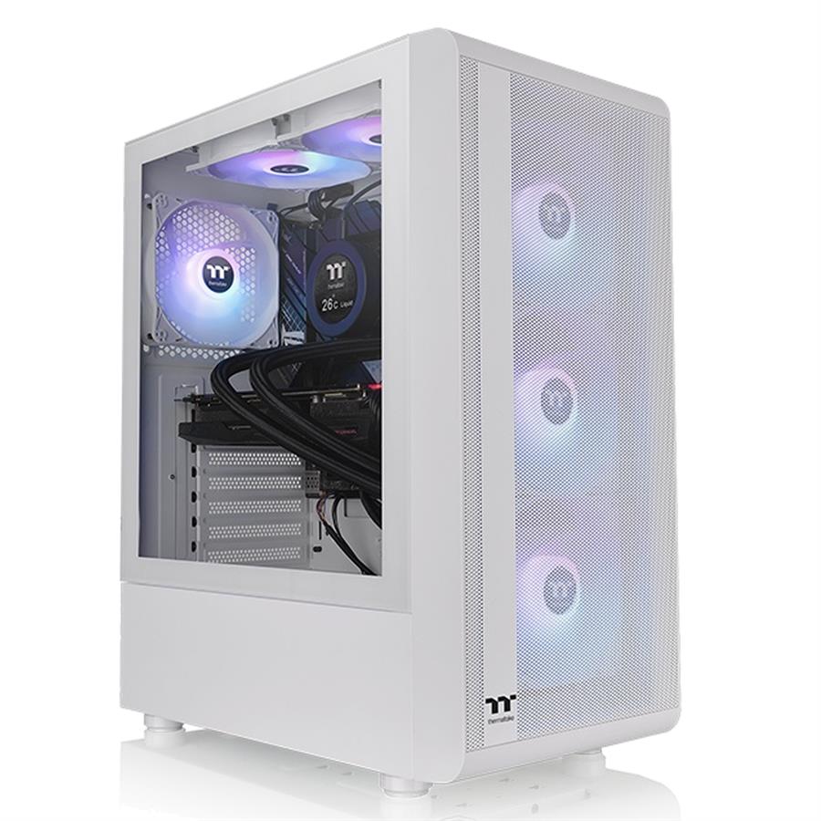 Gabinete Thermaltake S200 Plus Tg Argb Snow White Tempered Glass